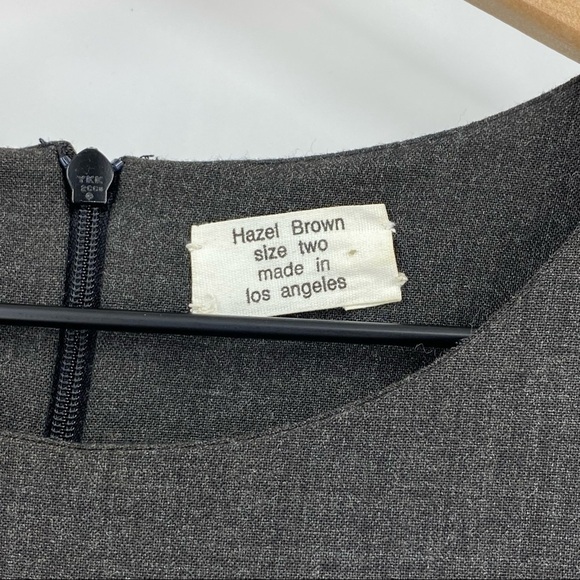 Hazel Brown Collection 100% Wool Midi Pleated Dress Gray Size 2 (Extra Small) - Picture 7 of 8